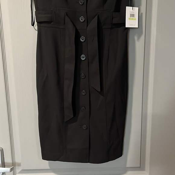 NWT - Calvin Klein Sleeveless Black Dress with full front buttons - size 4 - Picture 3 of 6